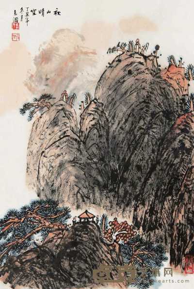 孙克刚 丁丑（1997年）作 秋山晴空 镜心 68×45cm
